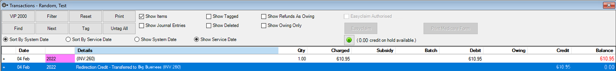 Correcting redirected Overpayments with no gap